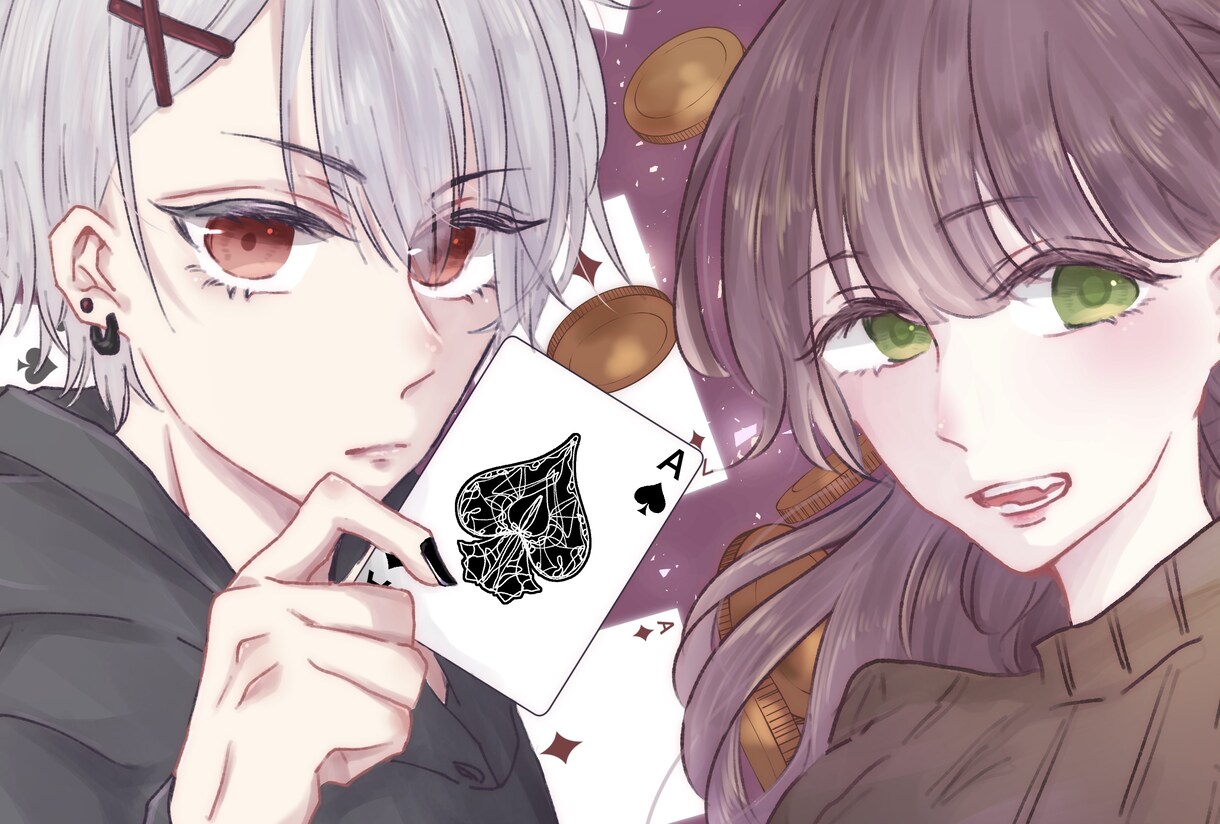 ご要望に合わせた人物イラストかきます アイコン/立ち絵/絡み絵/キャラデザなど イメージ1