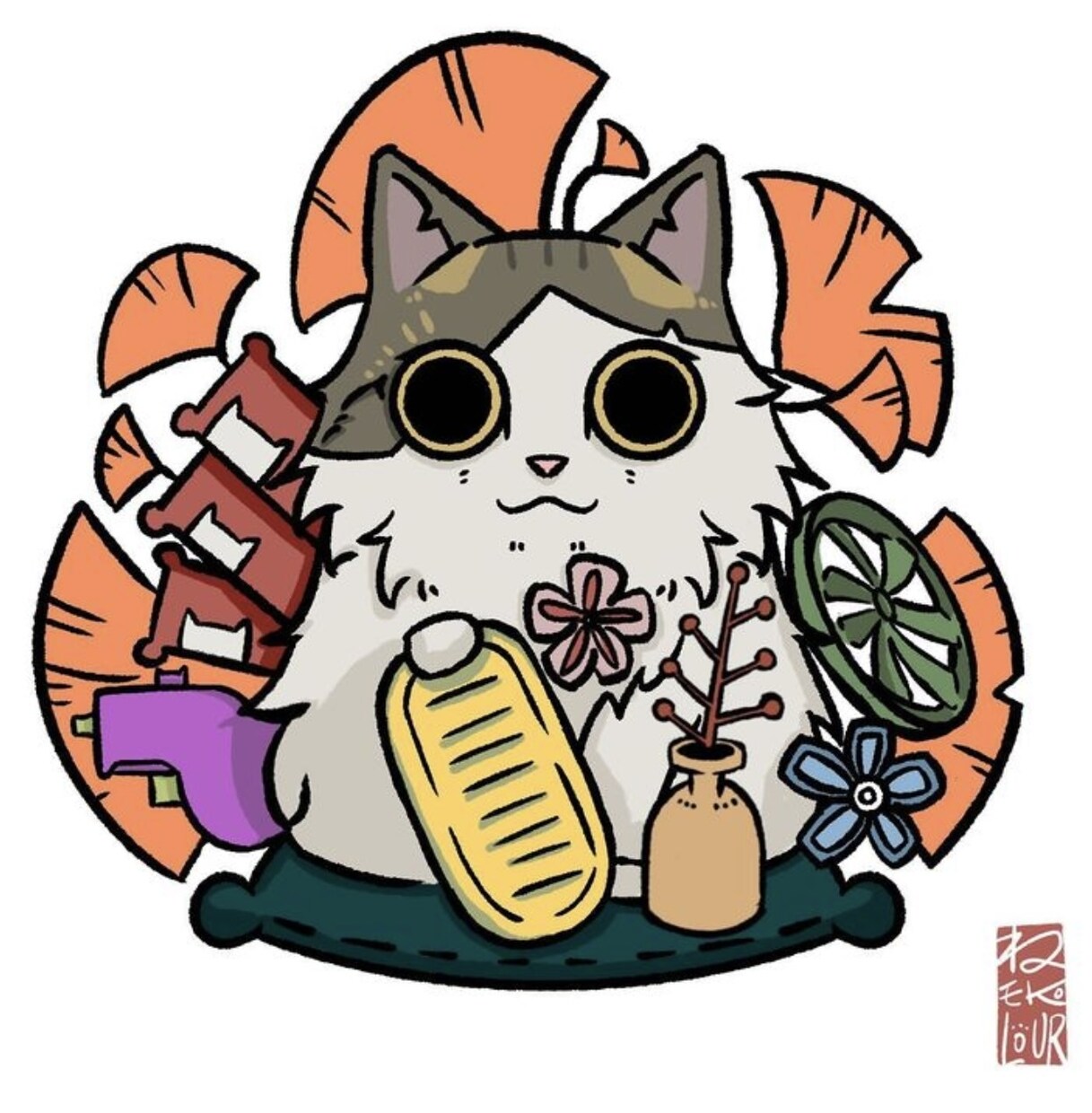 可愛いペットイラスト作成します お気に入りのモチーフを取り入れた猫ちゃん、わんちゃんイラスト イメージ3