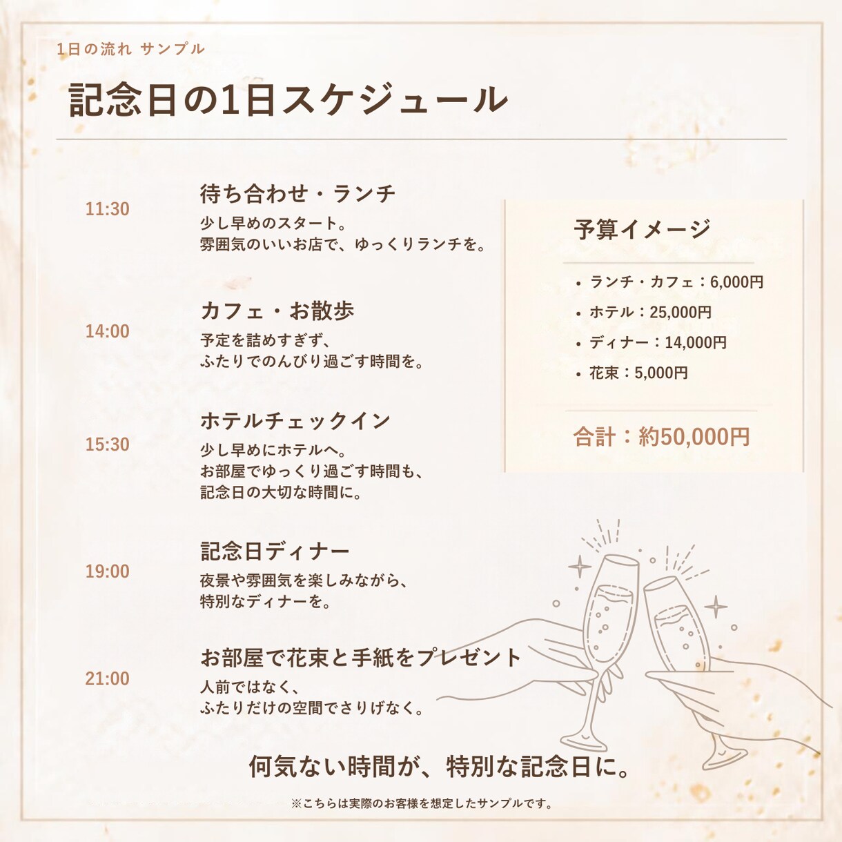 何したらいい？から記念日の1日を一緒に考えます 現役ホテルコンシェルジュ、元ウエディングプランナー イメージ5
