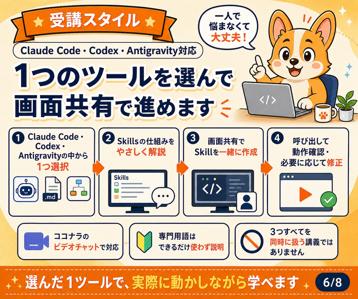初心者向けAIエージェントSkillsを教えます 1時間で自分専用のSkillを1つ作成します イメージ6