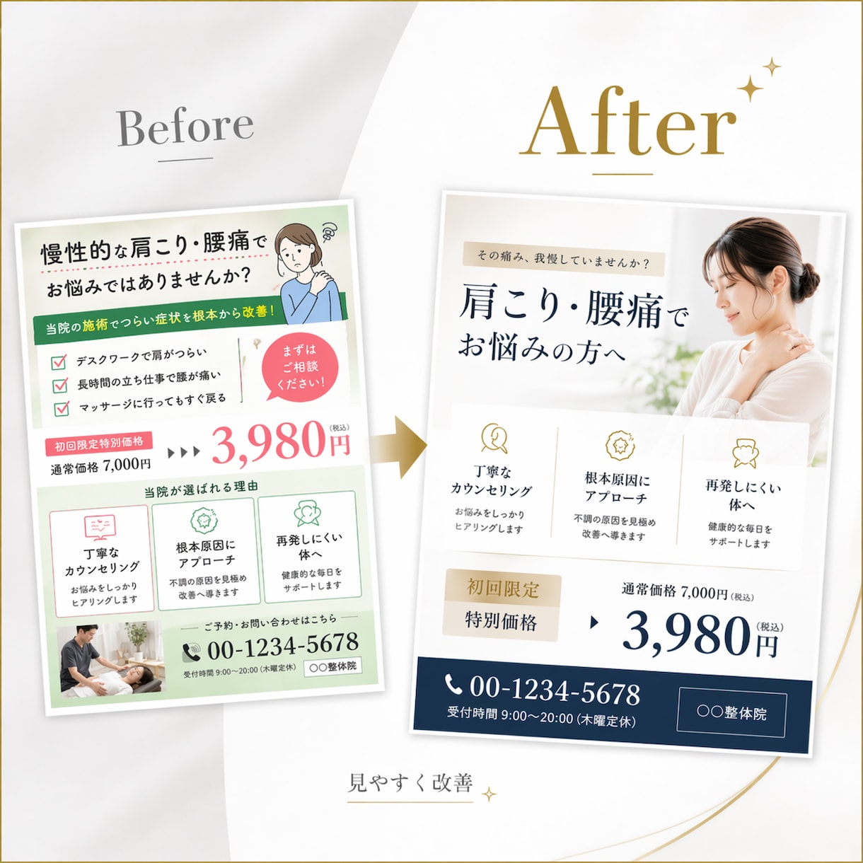 既存チラシの見せ方を改善します 今あるチラシを、伝わりやすく今っぽい見た目に整えます イメージ2