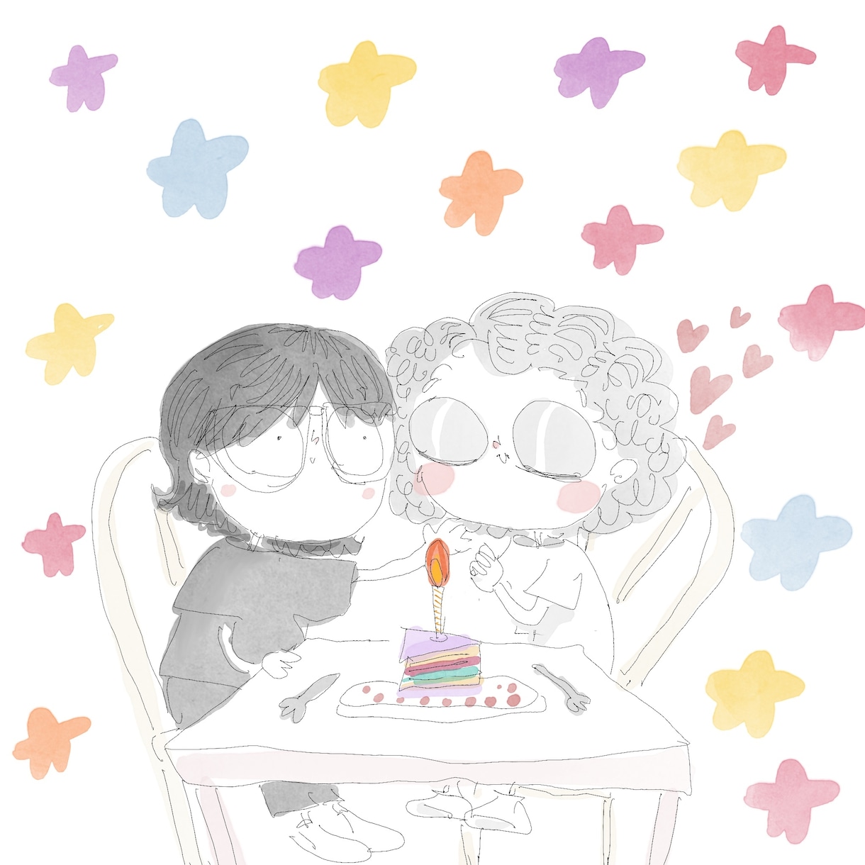 ダーク可愛く似顔絵描きます 少しダークだけどかわいい似顔絵！アイコンや待ち受けにも！ イメージ1