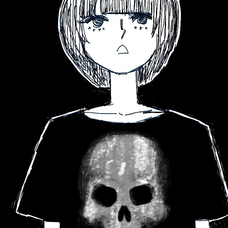 SNS・ブログのアイコンイラスト描きます ダーク系。モノクロ。ラフタッチ。 イメージ3