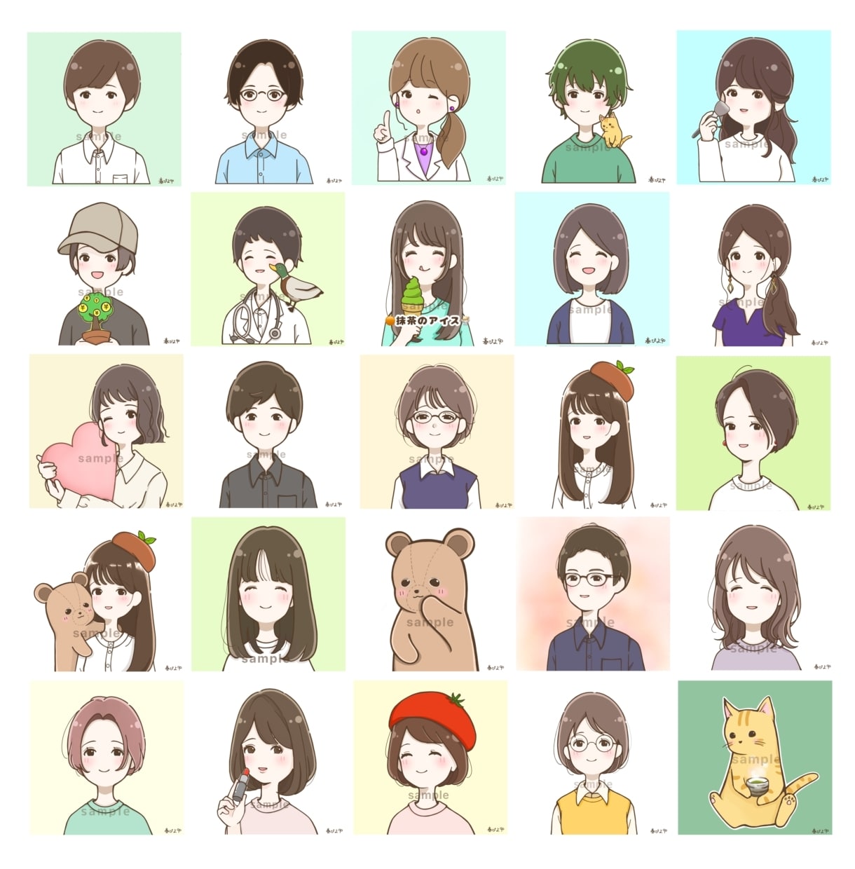 ブロガーさんにおすすめ！SNSアイコンお描きます 修正無制限！ほんわか優しい印象を持ってもらいたいという方に♪ イメージ2