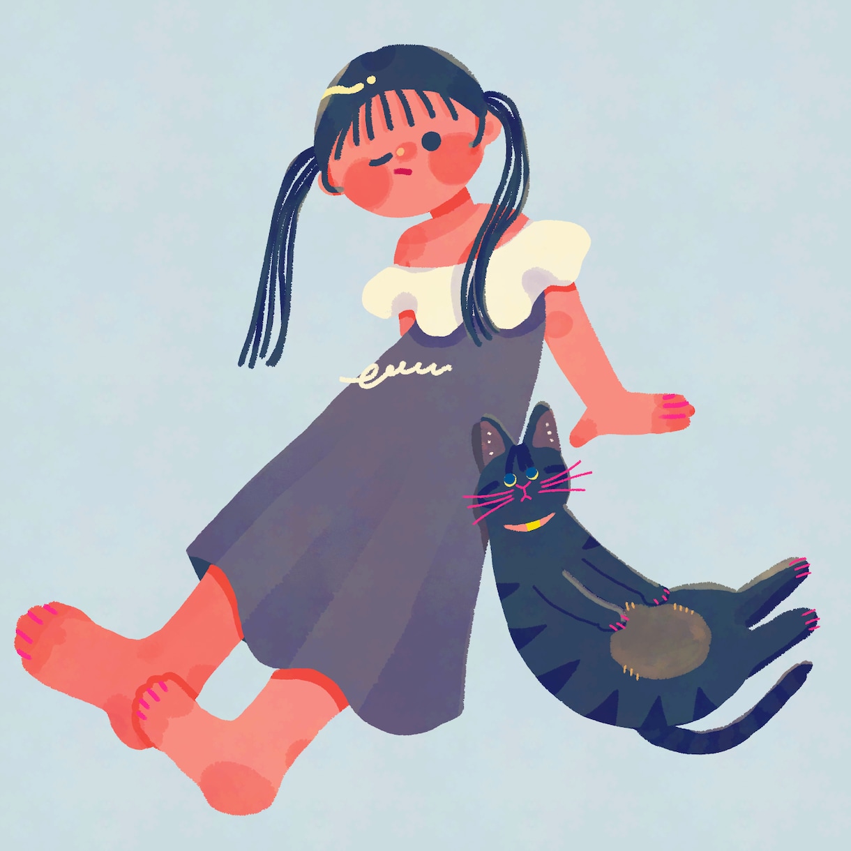 絵本調のゆるいイラストを描きます 主線なしのあったかわいいイラストをお届けします イメージ4