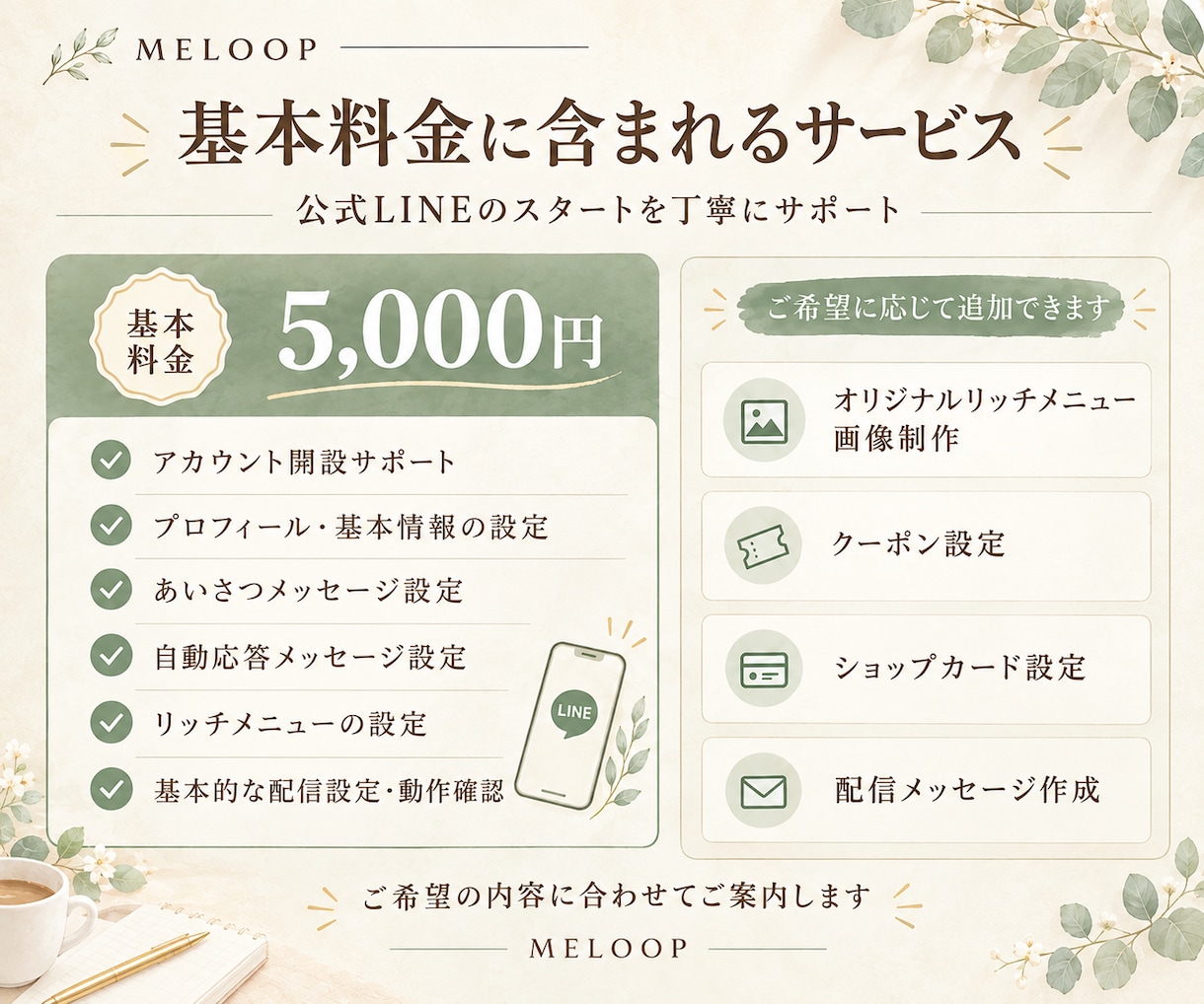 公式LINEの開設から初期設定まで対応します お店に合った設定を丁寧にサポート｜初めての方も安心 イメージ9