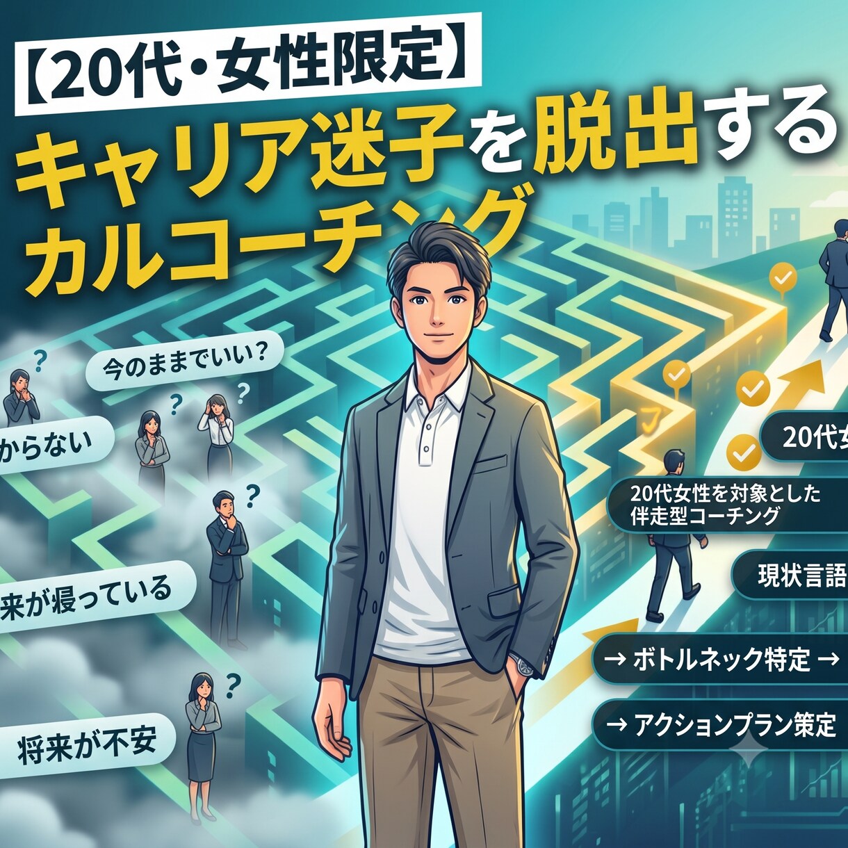 初めてのキャリア迷子を脱出するコーチングします 同世代の現役PMが伴走！現状の言語化から行動プランまで策定 イメージ1