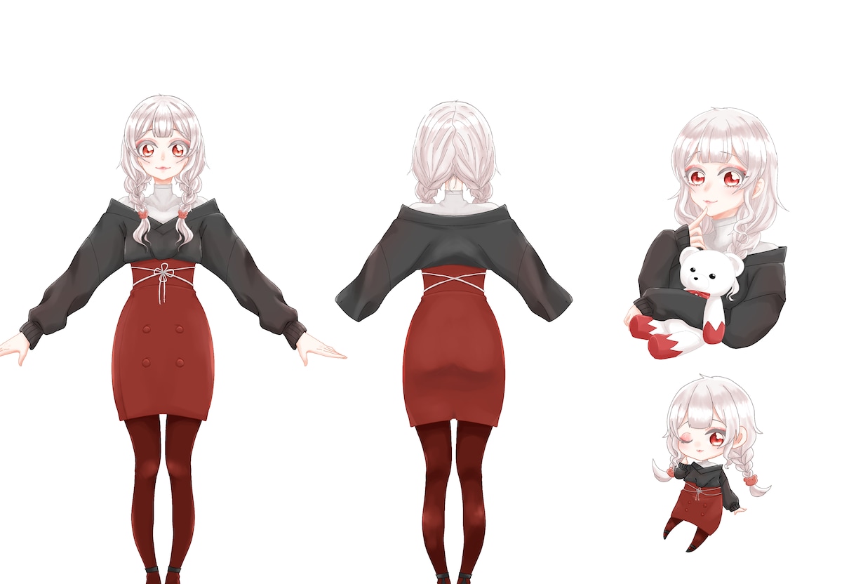 コテキャラシート・立ち絵描きます ミニキャライラスト1つついてくる！ イメージ3