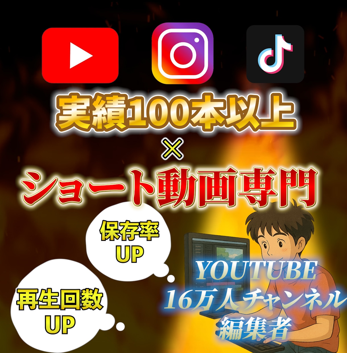 ハイクオリティなショート動画を編集します TikTok、YouTube、Instagramなど！ イメージ1