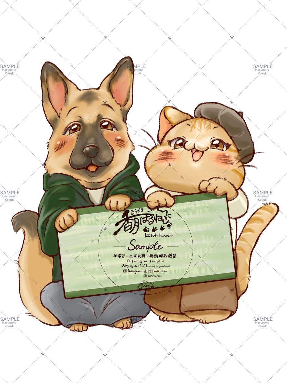 あなたにピッタリな動物イラスト描きます あなたを動物化しちゃったり、おうちの動物の似顔絵を制作！ イメージ1