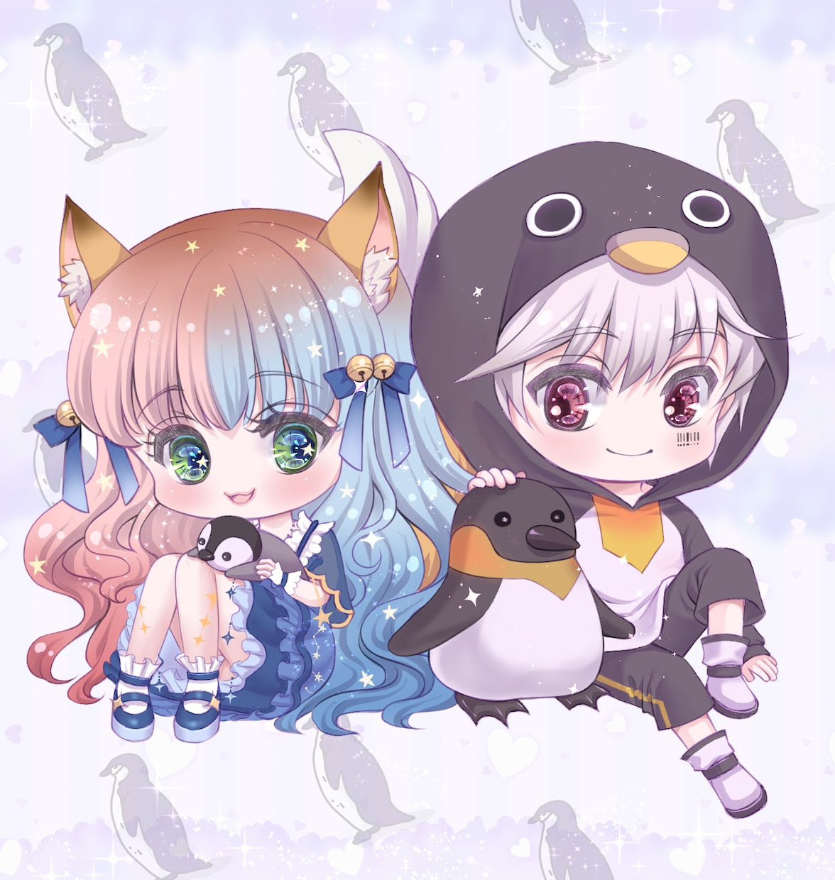 キラキラ可愛いミニキャラ描きます あなたのキャラをキラキラな可愛いミニキャラで描きます イメージ10