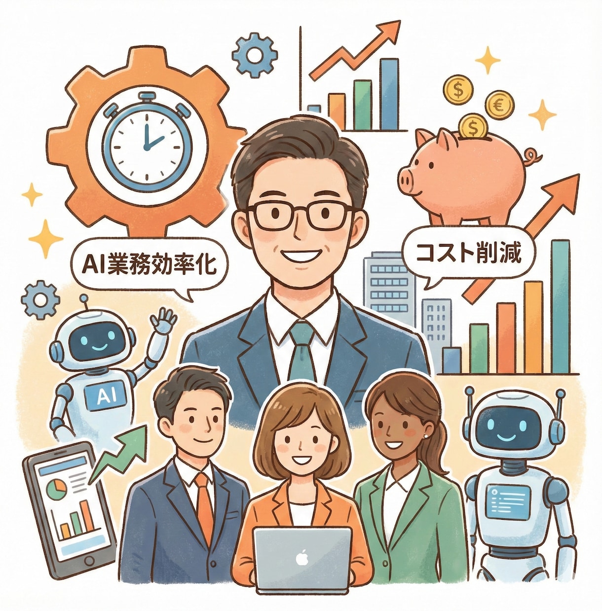 業務効率化・自動化に向けたAI導入を支援します 企業向け案件を取り扱うプロが業務効率化やコスト削減を実現する イメージ1