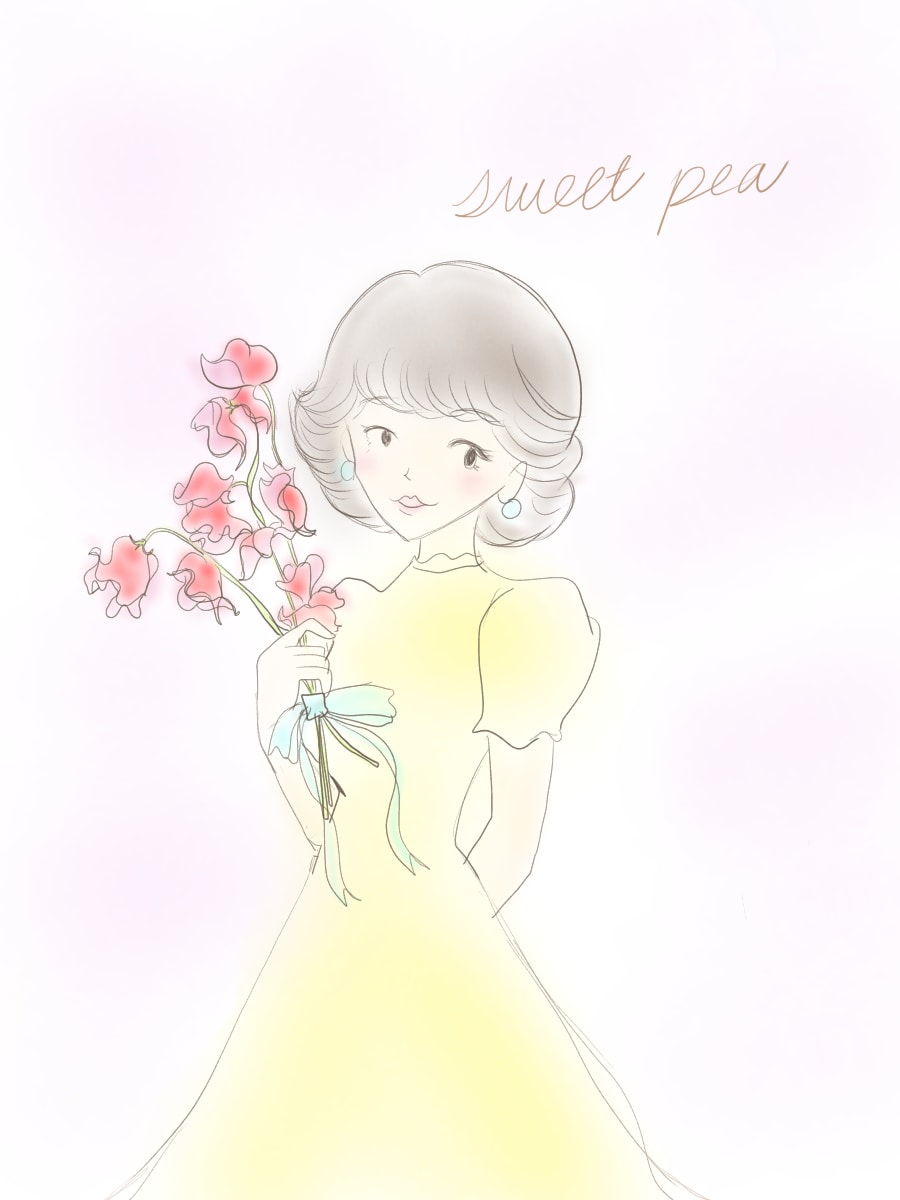 アイコン、広告、ウェルカムボード用イラスト描きます 現役フローリストが女の子やお花のイラストを描きます！ イメージ2