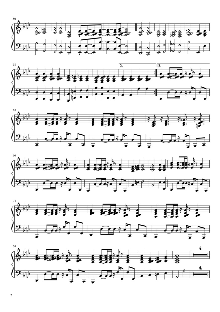 絶対音感が耳コピし楽譜を作成します 正確に楽譜を作成します。各種リクエストにも柔軟にお答えします イメージ3