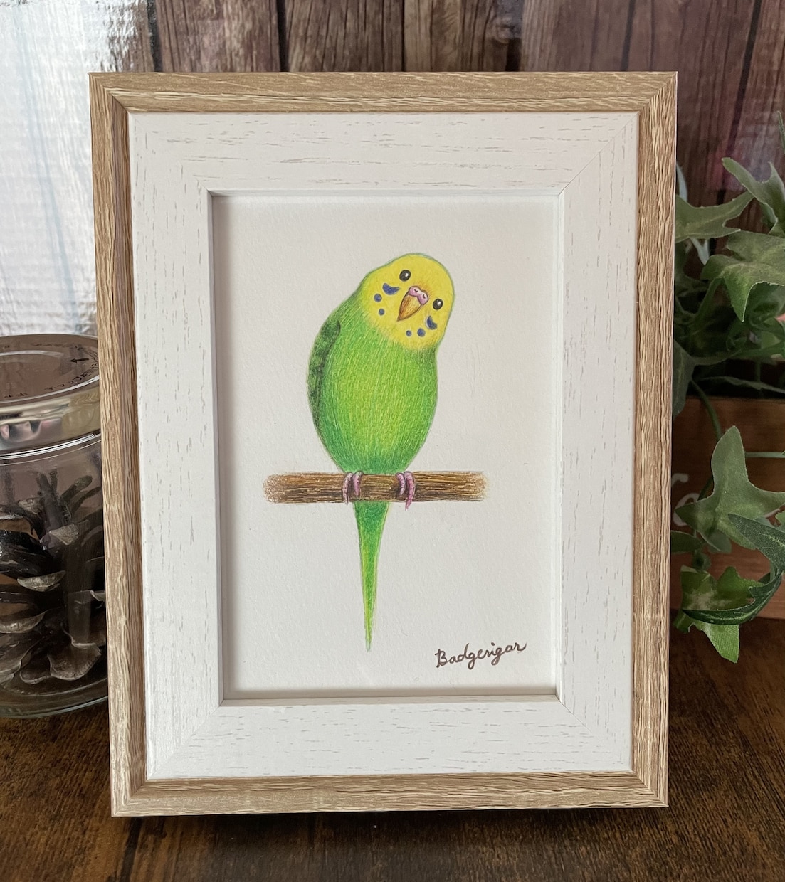 可愛い小鳥さんやお花を色鉛筆で丁寧に描きます 癒しになる心温まる可愛い作品をお届けいたします！