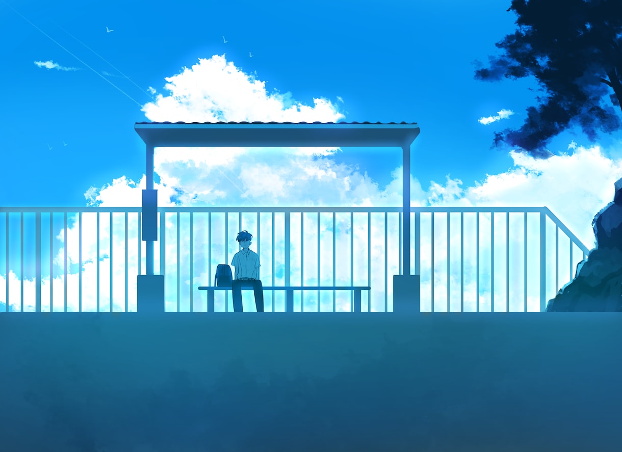 空・風景・人物のイラストを制作します 鑑賞用から小説の表紙・挿絵、動画背景まで、空や風景を描きます イメージ2