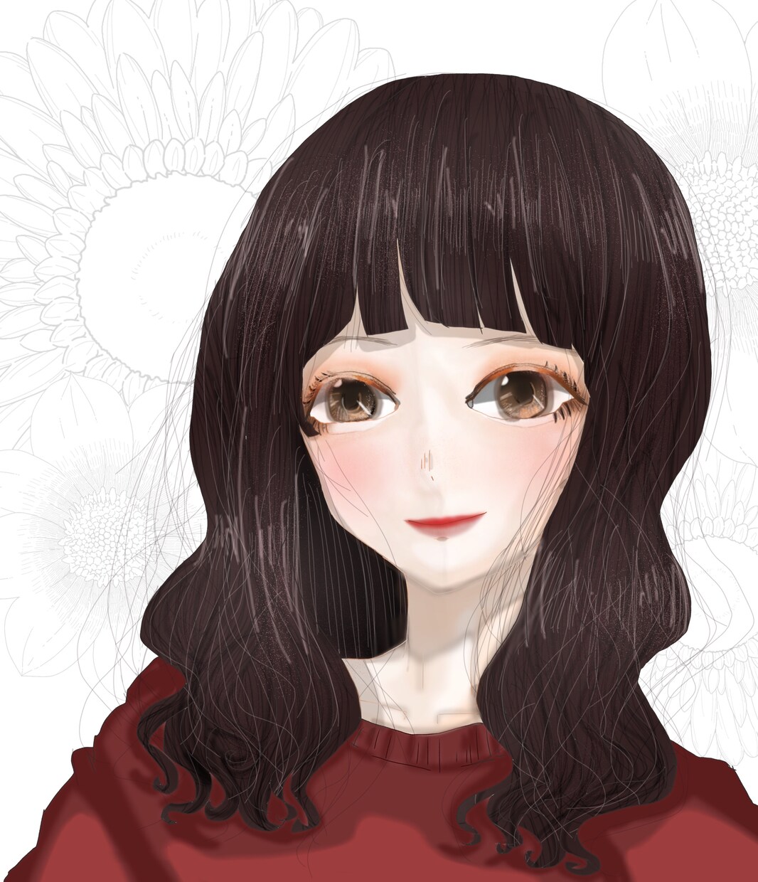 似顔絵、オリジナルアイコン描きます メイクや髪型、服装などの指定大歓迎！ イメージ1