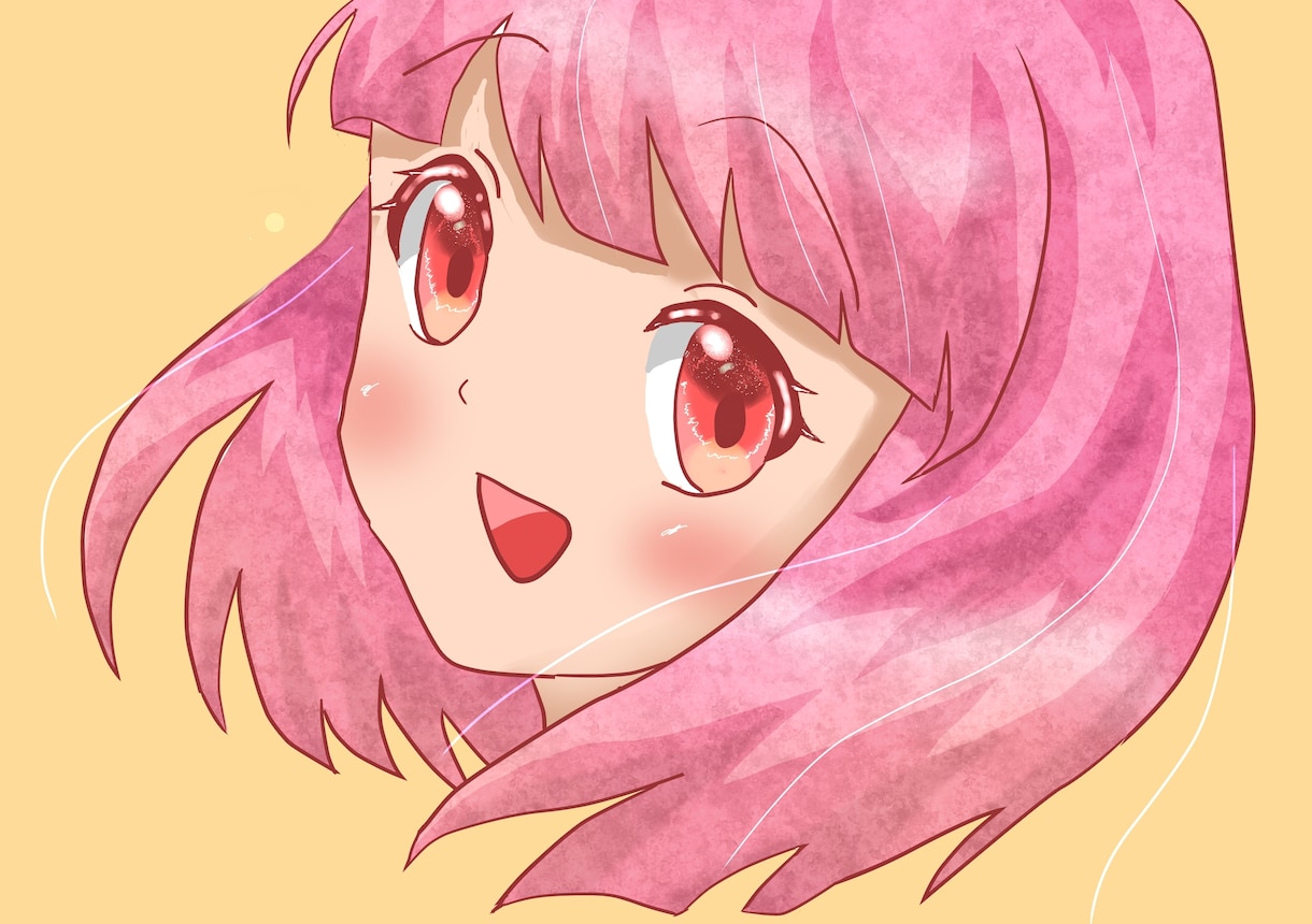 アイコン用などの顔イラスト描きます 可愛い女の子のバストアップイラストです イメージ1