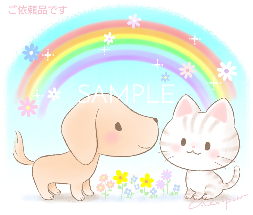 ほんわか優しい♡癒しの動物イラストお描きします アイコン・挿絵・表情違いやポーズ違いもcuteに作成します♪ イメージ8