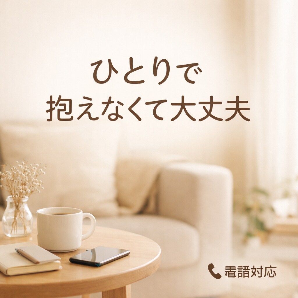 誰にも言えない悩み聴きます 孤独や不安、ひとりで抱えないでください。 イメージ1