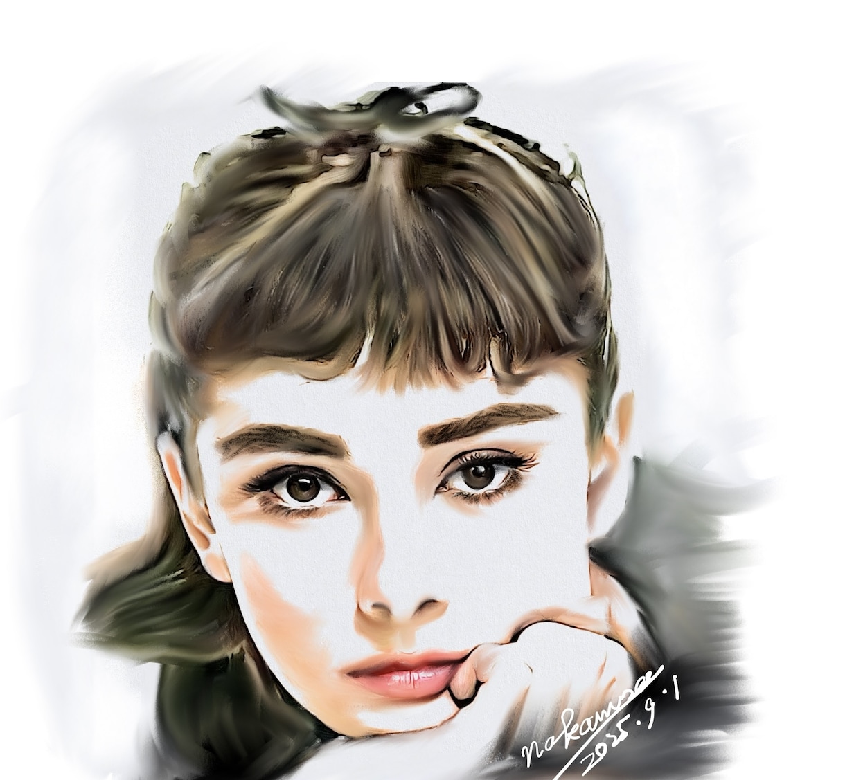 似顔絵をデジタルで描きます イラストとは違い本物そっくりに描き上がります イメージ1
