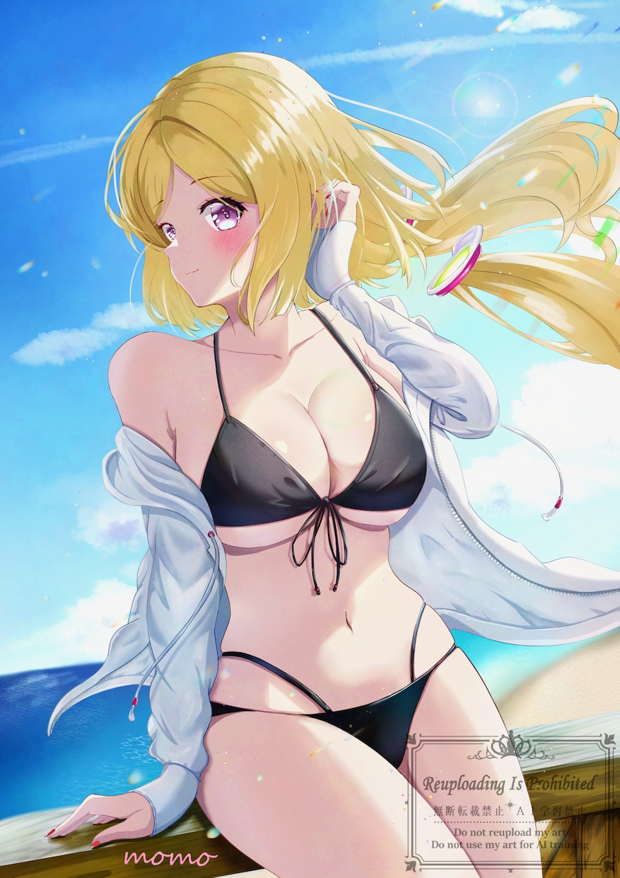 夏限定！！(6-8月)水着美少女イラスト描きます VTuber立ち絵・１枚絵・観賞用・グッズなどなんでもOK！ イメージ1