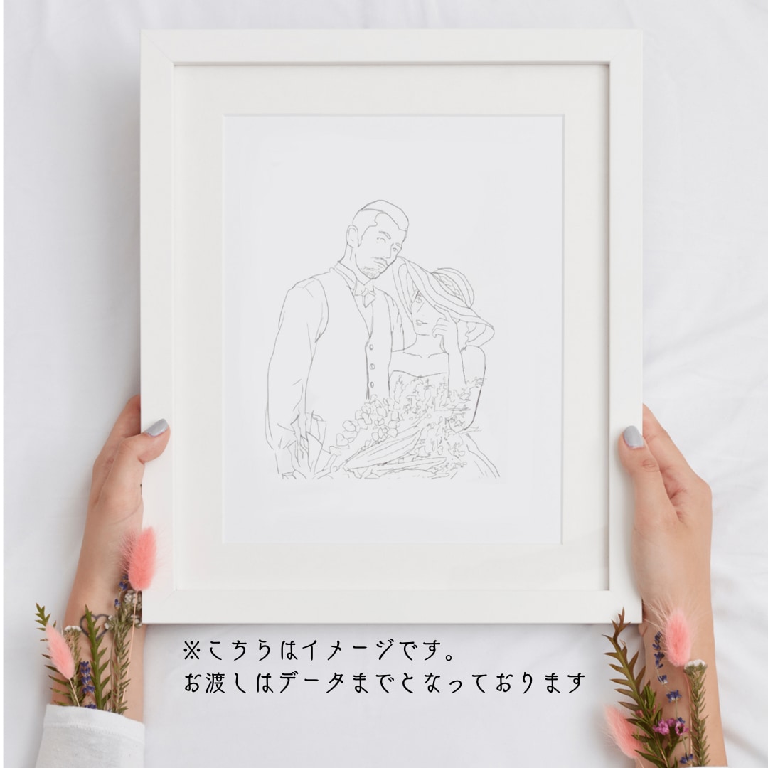 目的に合うタッチのイラスト描かせていただきます プロフィールや挿絵、ウェディングボードにお使いいただけます。 イメージ10