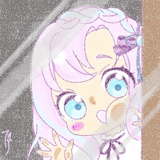 ガラスに張り付きイラストお描きします VTuberさん,YouTubeさんの立ち絵お見せ下さい！ イメージ1