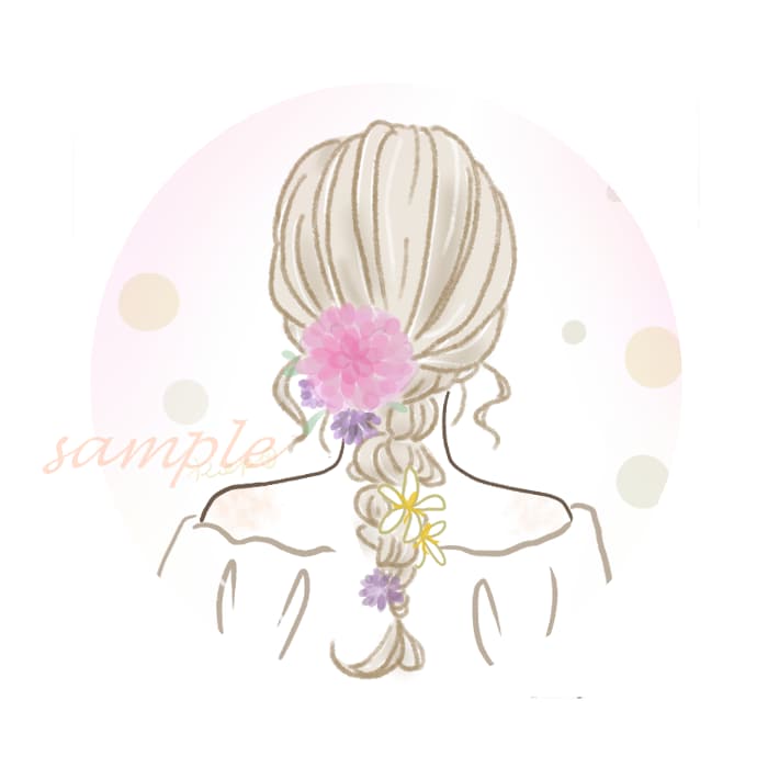 女性向け☆写真を元にお洒落なアイコン描きます SNSや名刺用に！イラストのプレゼントにも♪ イメージ2