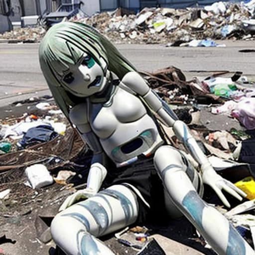 廃棄されたロボットをCG写真で創造しています ゴミ捨て場に廃棄された可哀想なロボットたちのCG写真 イメージ7
