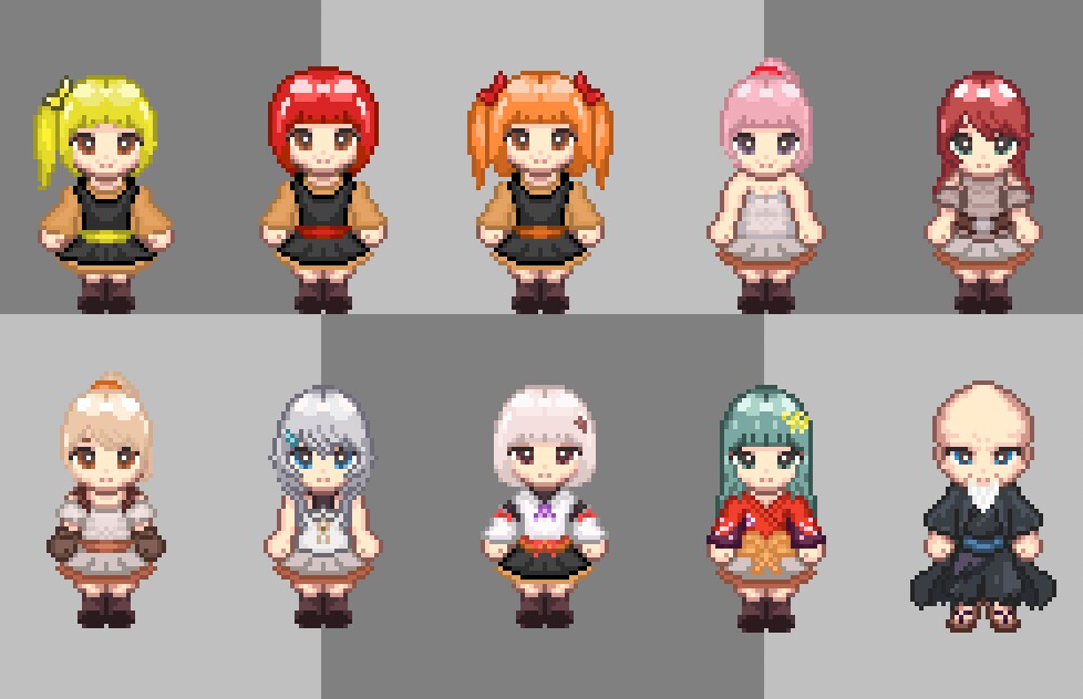 ドット絵でキャラクター等作成します 人物・モンスター・ゲーム武器・アイテムなど何でも描きます！ イメージ1