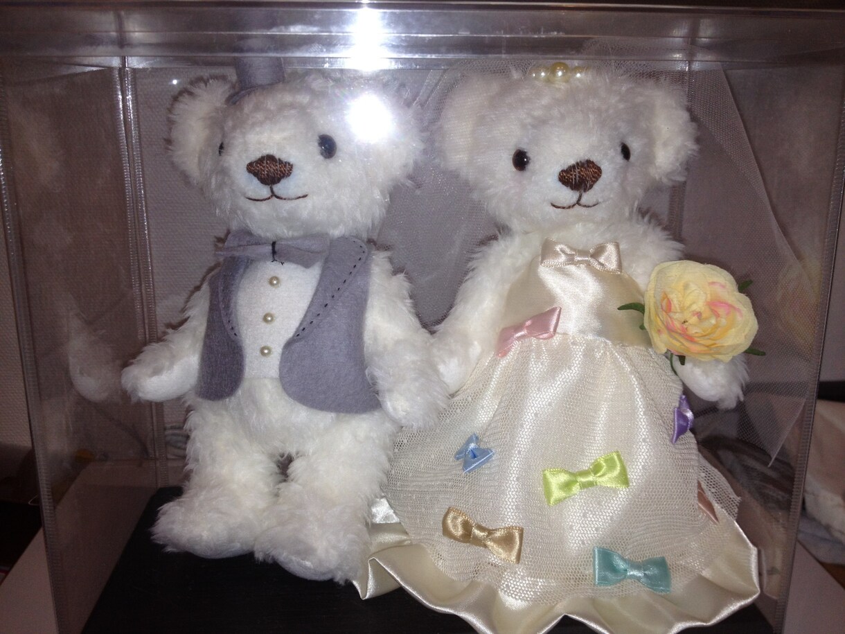 ウエディングベア/リングピローの裁縫代行します ご友人のご結婚祝いに、ご自身の結婚式のウエルカムベアとして イメージ6