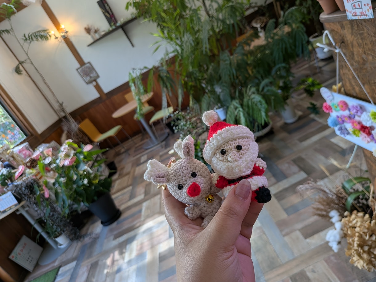 オンライン編みぐるみ教室します オンライン編みぐるみ教室（全2回コース)サンタorトナカイ イメージ1