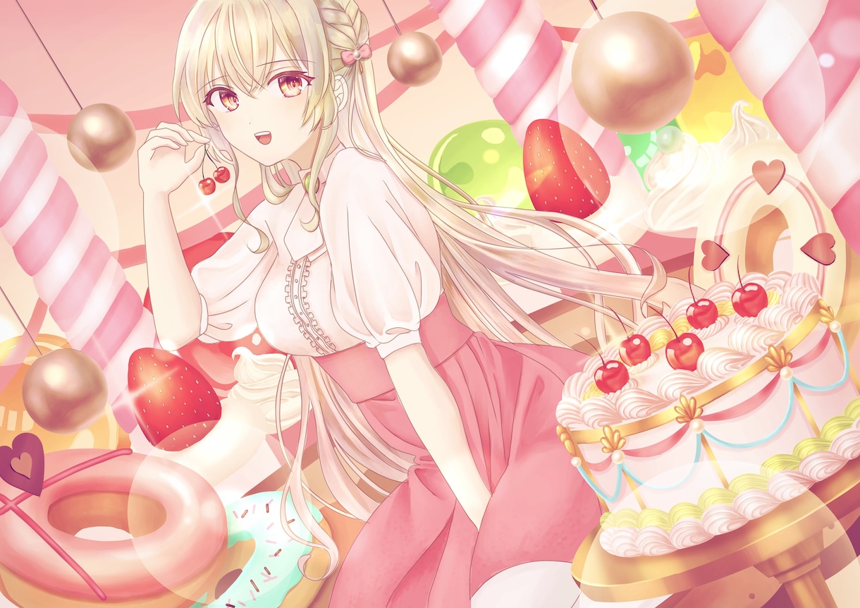 高クオリティ美少女のイラストお描きします キャラクターに合わせて、背景も一緒に制作可能です イメージ5