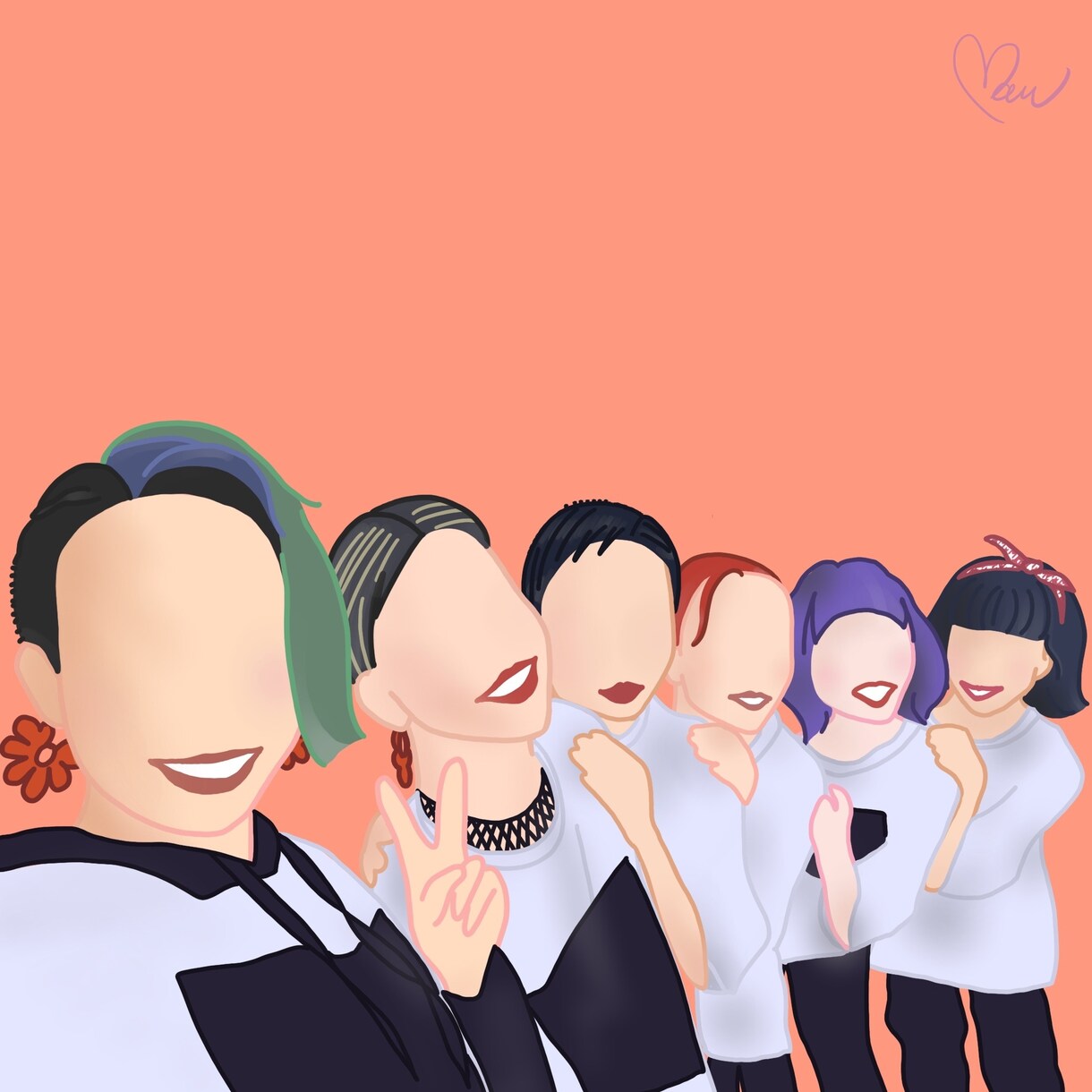 忘れたくない瞬間をオシャレなイラストにします お写真をもとにした、フラットイラストの似顔絵★ イメージ4