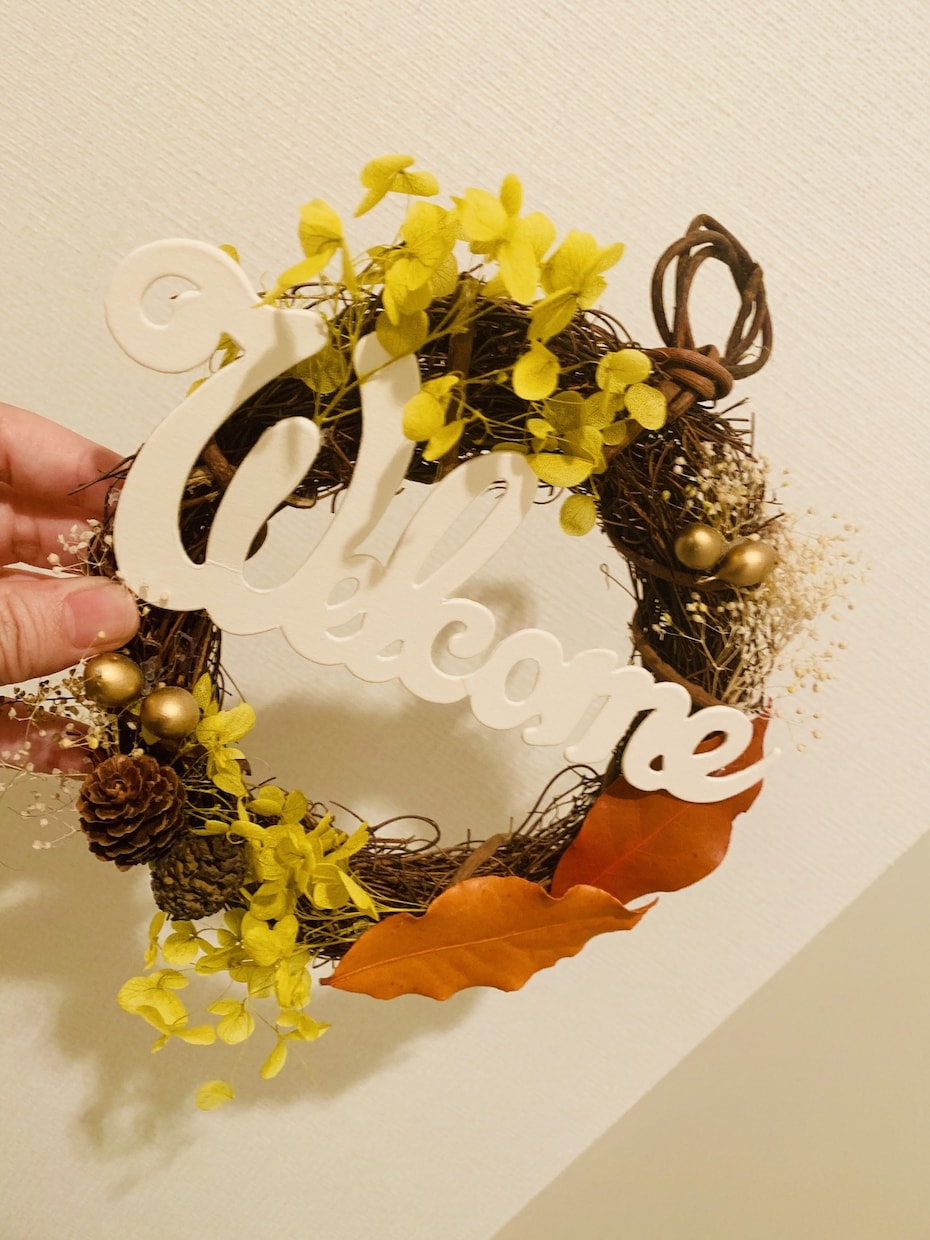 結婚式や玄関に飾るウェルカムリースを作成します 世界に一つだけのリースであなたの結婚式や玄関をもっと素敵に！ イメージ2