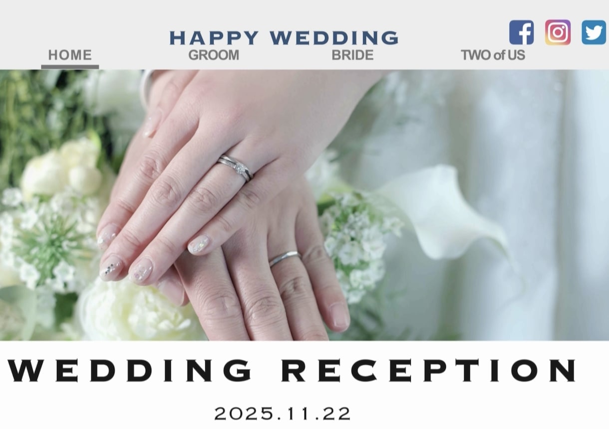 WEB風の結婚式オープニングムービーを作成します ISUM申請も承ります！おしゃれで可愛いオープニングです♪ イメージ1