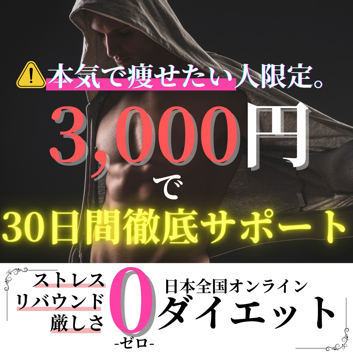 体脂肪-5kg！お腹が気になる男性を徹底指導します 無理な食事制限なしで中年太り解消！毎日の食事と運動をサポート イメージ1