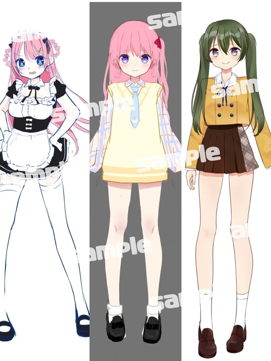 女の子中心！用途に合わせたイラスト制作いたします Vtuberや歌い手などの活動者様におすすめです！ イメージ7
