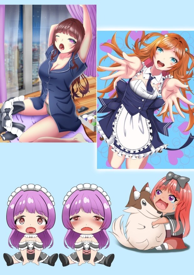 SNSで使えるイラスト作成します 値段控えめでミニキャラや表情豊かなイラスト提供します｡ イメージ2