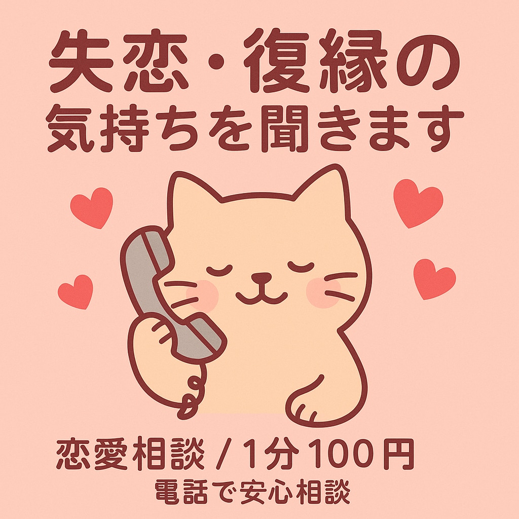 失恋・復縁の気持ちを聞きますます 泣きたい気持ちも復縁の不安も一緒に受け止めます イメージ1