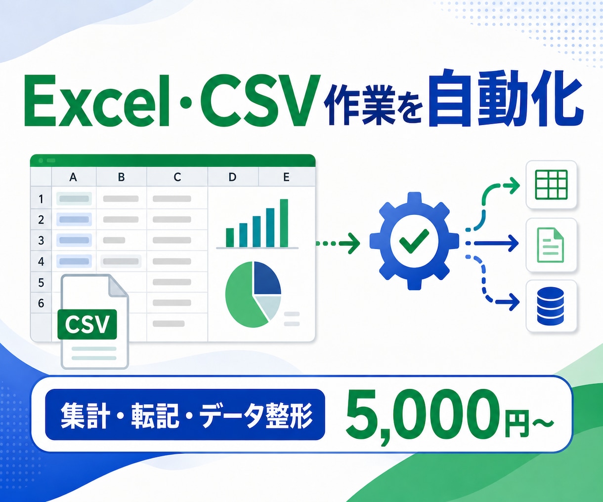 Excel・CSVの定型作業を自動化します 面倒な集計・転記を使いやすいツールにします イメージ1