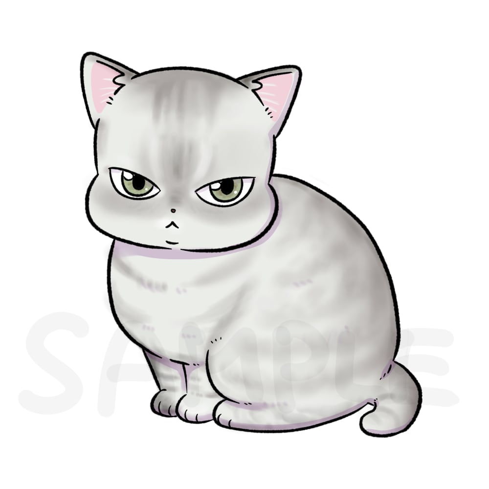 愛猫ちゃんのキュートなアイコン受付中でございます 猫漫画家による猫好きにはぴったりのシュールなイラストです イメージ7