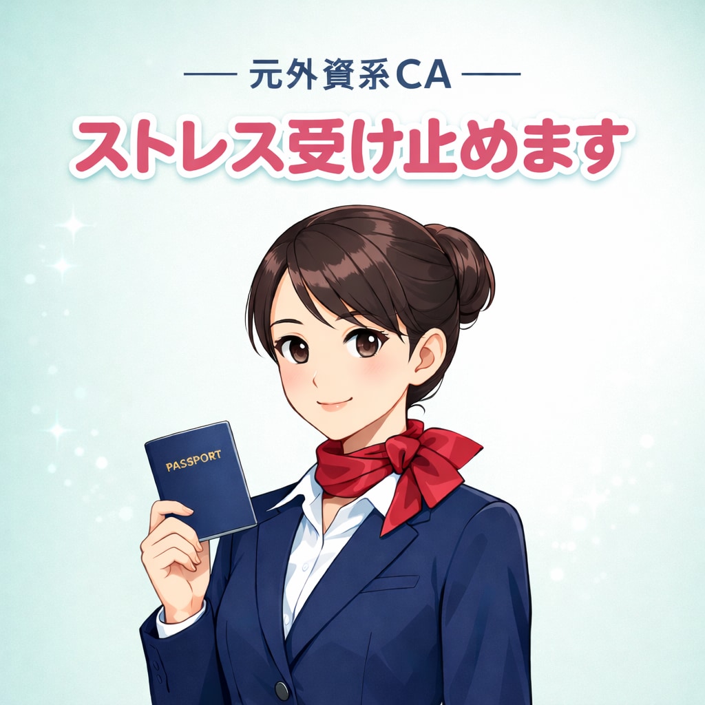元外資系CAが優しく聞きます ひとりで抱えなくて大丈夫、守秘義務のプロが寄り添います イメージ1