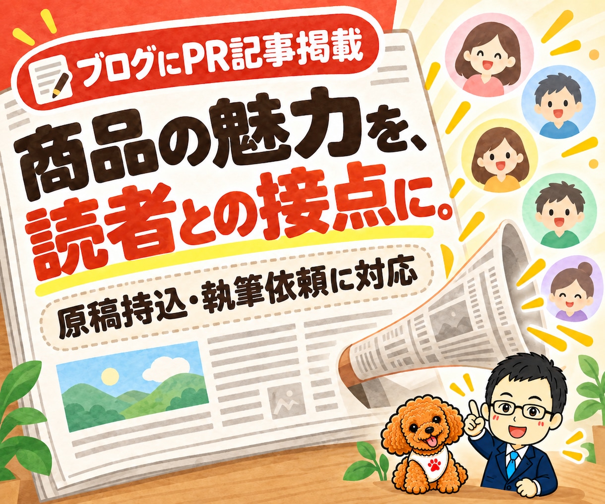 ブログにPR記事・広告を掲載します 原稿持込・執筆依頼を1つのサービスで受付 イメージ1