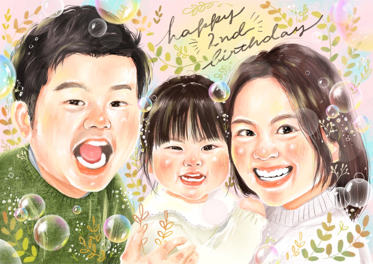 あたたかみのある似顔絵を描きます キラキラしたなんだかときめく、そんな似顔絵を目指しています。 イメージ8