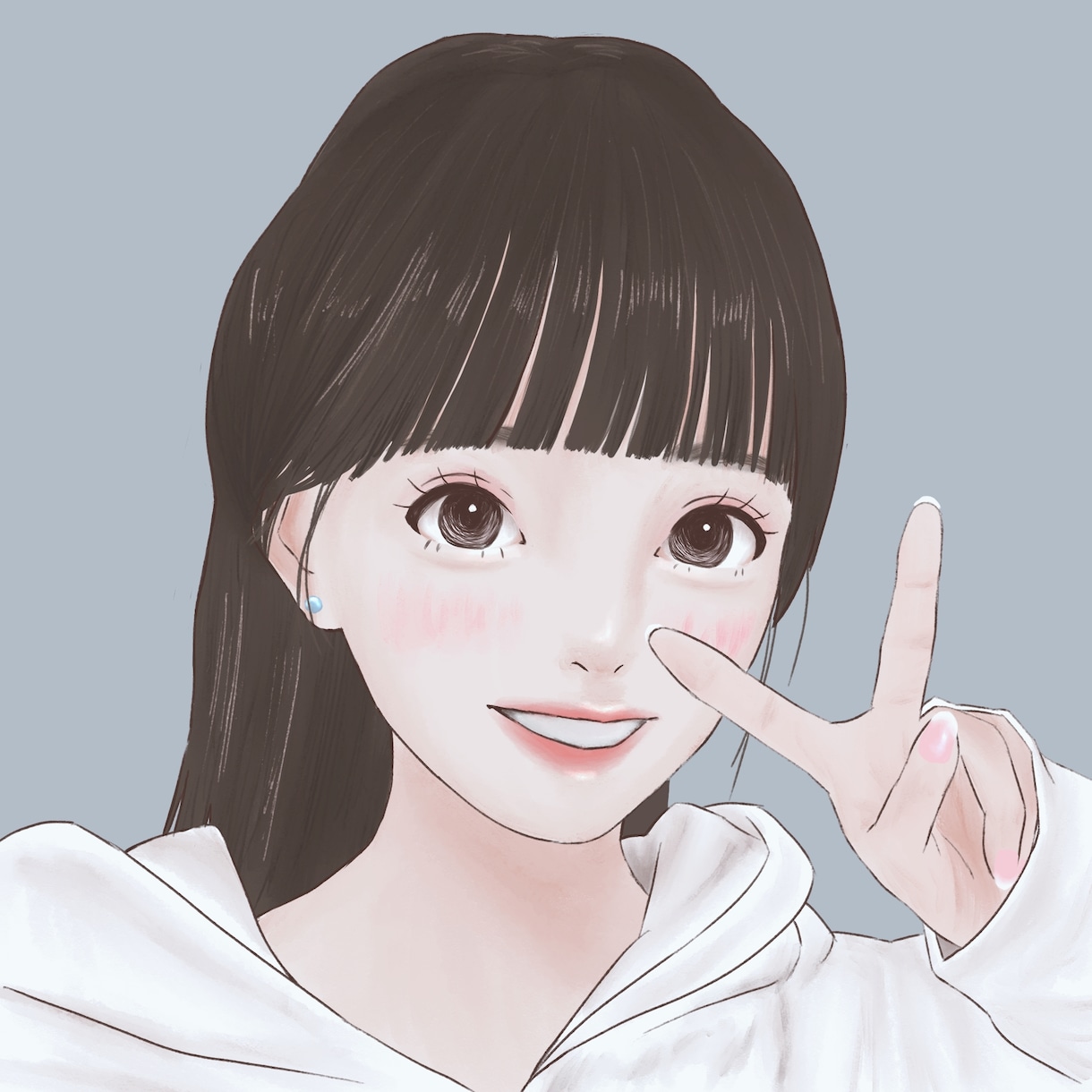 おしゃれかわいいアイコンお描きします 似顔絵も可◎アナログっぽいタッチで可愛いかっこいいイラスト イメージ6