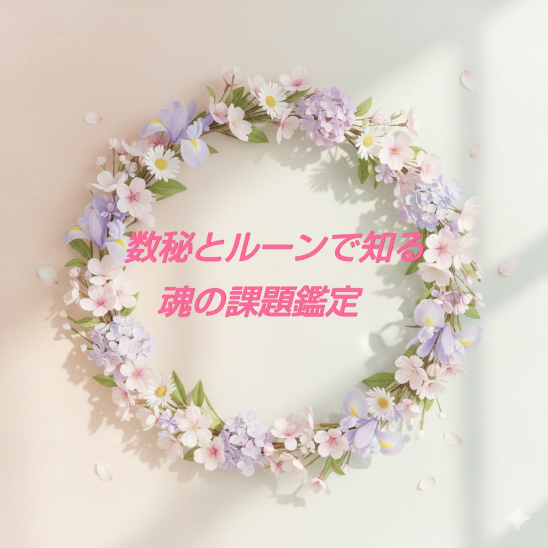 魂の課題を数秘術とルーンで具体的に読み解きます ✦繰り返すお悩みからの「メッセージ」を紐解きます✦ イメージ1