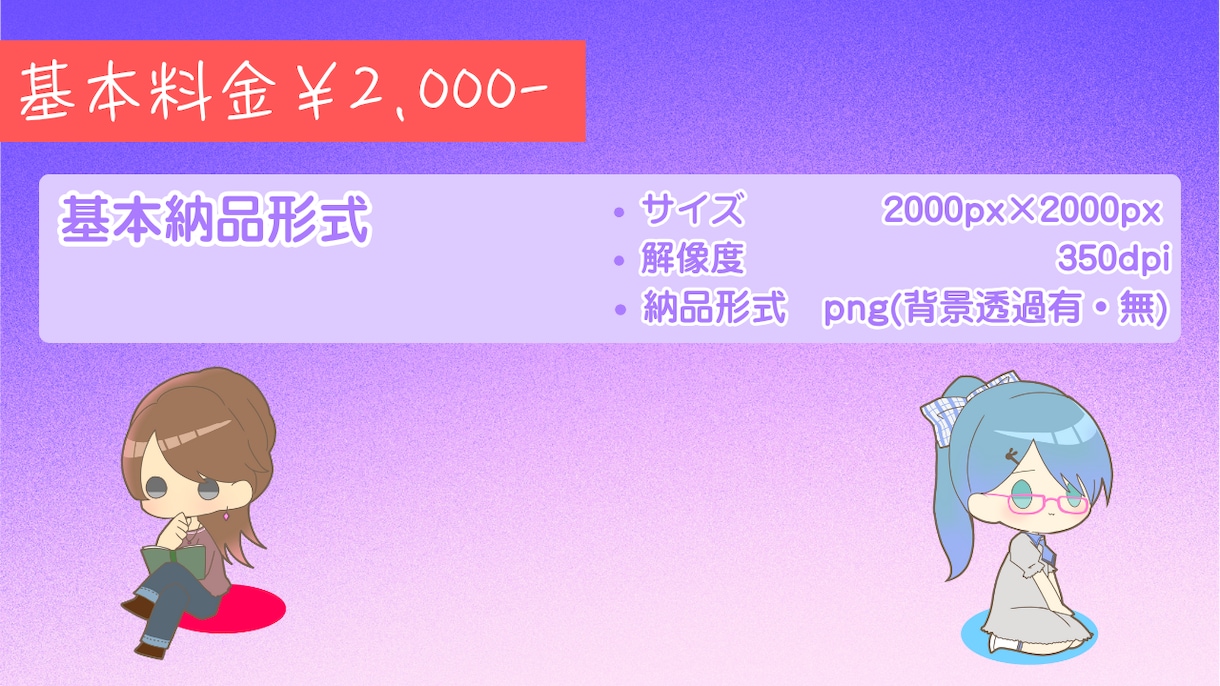 SDキャライラスト制作いたします 【商用利用OK】2～2.5頭身のSDキャラ作成します！ イメージ2