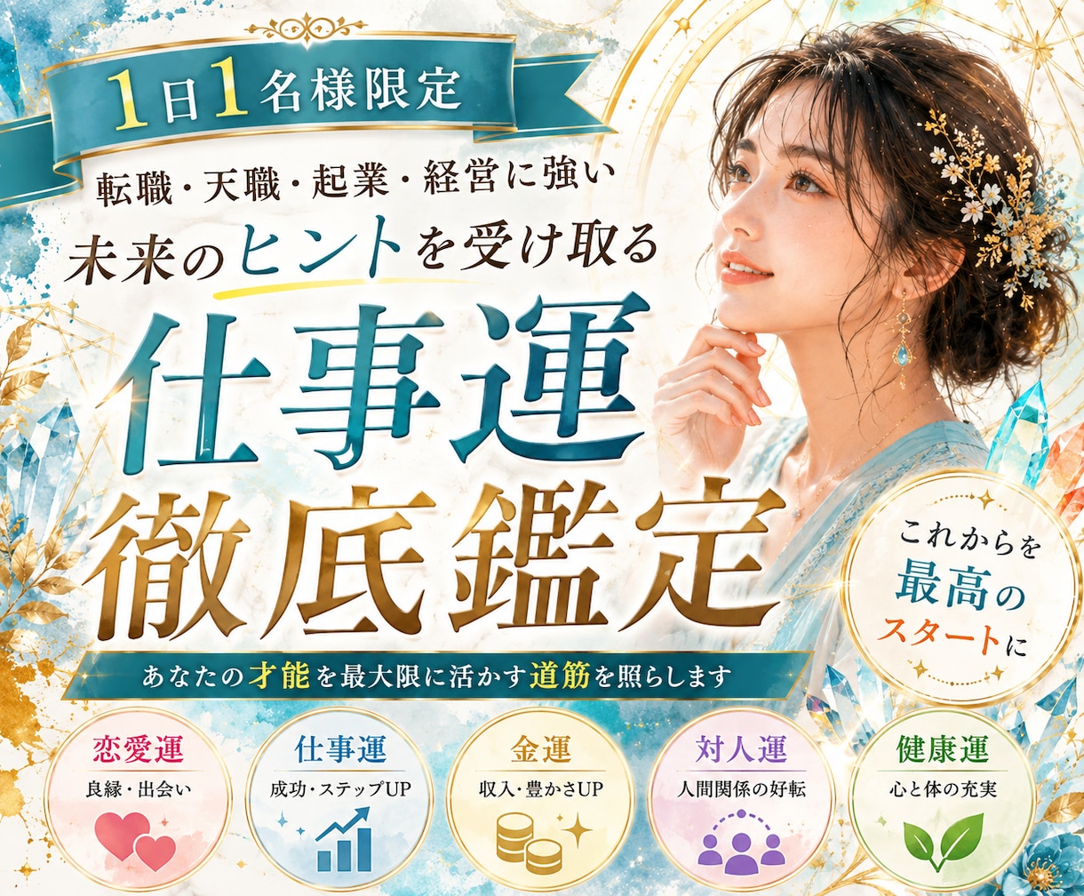 初回限定⭐天職·適職·キャリアを完全鑑定します ワンコイン鑑定⭐後悔したくない方へ転職・適職・キャリアの悩み イメージ1